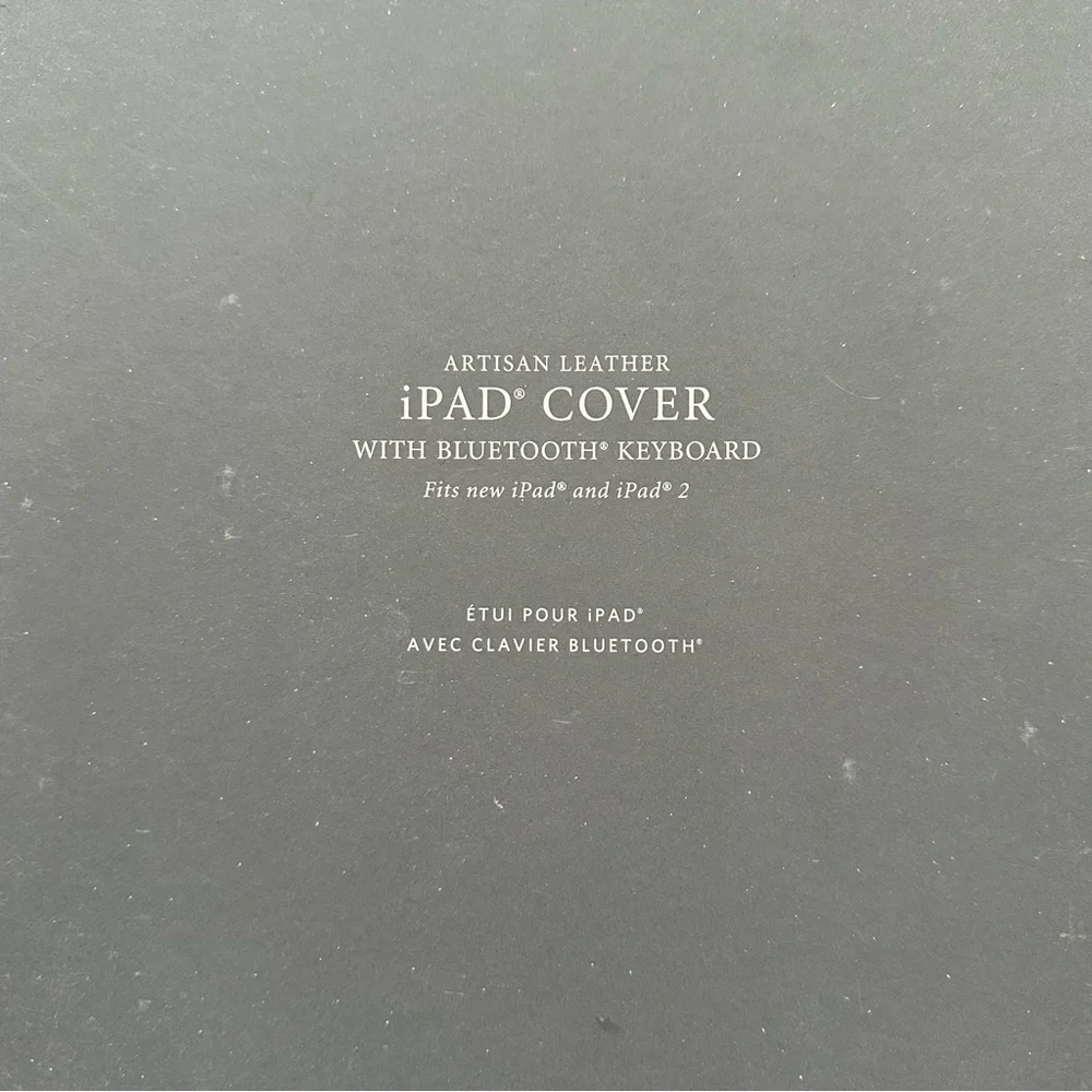 Black Restoration Hardware Artisan Leather IPad/iPad 2 Cover with Keyboard